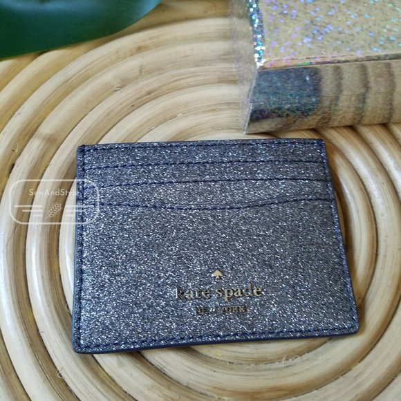 Kate Spade Boxed Small Slim Card Holder Dusk Navy - Picture 4 of 15